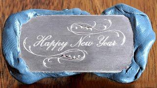 Hand Engraving Happy New Year in Palace Script with a Cobra Graver