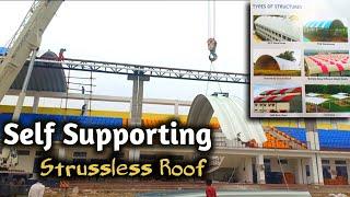 Self Supporting Roof || Trussless Metal Roof System || Arch Roofing System | Round Shed Installation