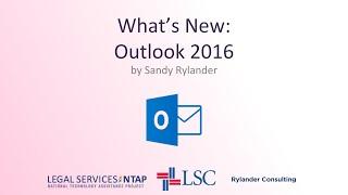 Changes in Outlook 2016