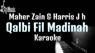 Maher Zain & Harris J - Qalbi Fil Madinah  [Karaoke] Versi Piano