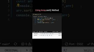 You need to know it if you are doing number array sorting in Javascript #shorts #javascript