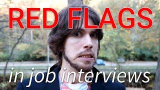 Top 5 RED FLAGS  in job interviews