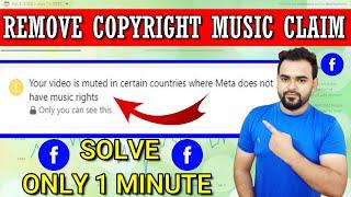 How to Fix Your Video Partially Muted Facebook | Remove Copyright Claim on Facebook 2023 | Facebook