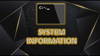 How to View your System Information in Command Prompt