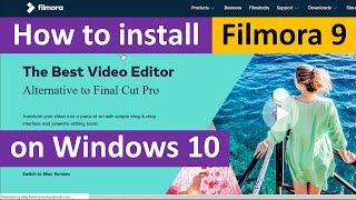 How to install Wondershare Filmora9 on Windows 10