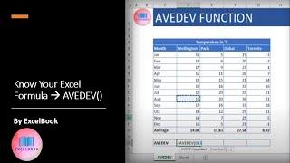 How to calculate AVERAGE DEVIATION in MS EXCEL.