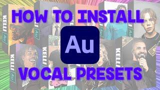 How to use Adobe Audition vocal presets (FREE EFFECTS)