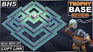 NEW BEST Builder Hall 5 Base with REPLAY 2023!! COC BH5 Trophy Base COPY Link - Clash of Clans