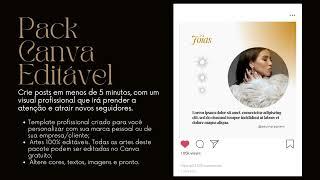 Pack Canva Jóias – Com 26 Posts editáveis no Canva #canva #canvadesigner #socialmediapost