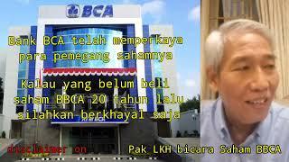 Lo Kheng Hong dan prospek saham BBCA, 1 M jadi 300 M⁉️