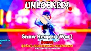 Unlocked Secret Unit SNOW REAPER in Anime Adventures Update 20