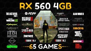 RX 560 : Test in 65 Games in 2024