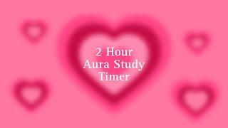 2-Hour Pink Heart Aura Study Timer: Boost Productivity with 45-15-60 Intervals 