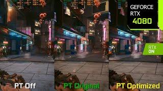 Cyberpunk 2077 Optimized Path Tracing Mod - Up To 30% FPS Boost | RTX 4080 4K DLSS 3.5