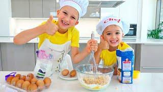 Vlad and Niki cooking for Mom and other funny stories for kids