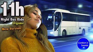 NEW Night Bus Ride Sound, Interior Bus Ambience Organic Sound,  White Noise, Heater Sound 432hz