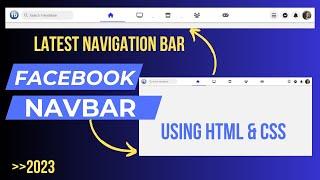 Design Facebook Navbar Clone using HTML CSS | Facebook Clone 2023 | Web Coding