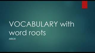 Arbor(Word root) - [easyVocab]