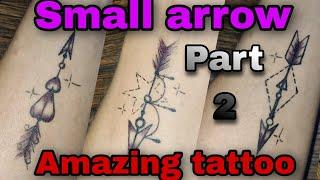 Small arrow tattoo part 2 easy making with pen || American Tattoo|| temporary tattoo art