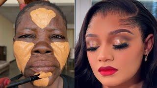 UNBELIEVABLE  75 YEARS OLD GRANDMA MAKEUP TRANSFORMATION  MAKEUP TUTORIAL