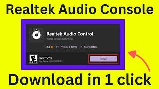 How to download realtek audio console for windows 11/10 in 2023