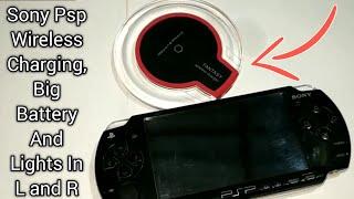 Sony Psp Wireless Charging Mod, Big Battery Mod And Light Mod For L And R Button Triggers