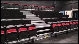 used retractable indoor tiered seating