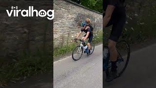 Bicyclist Gives Pup Piggyback Ride || ViralHog