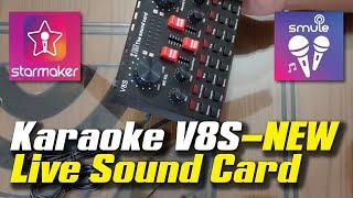 Live Sound Card V8S | How to use V8 Sound Card | StarMaker & Smule App | Karaoke V8S Live Sound Card