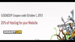 GODADDY Coupons (2013 October 01) 20% of Hosting for your Website