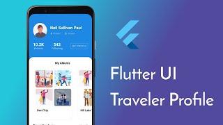 Flutter UI - Traveler Profile Page - Minimal UI Designs - Protorix Code