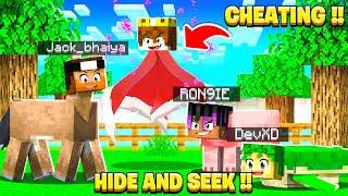 USING 100% INVISIBLE CHEATS IN MINECRAFT HIDE & SEEK !! 