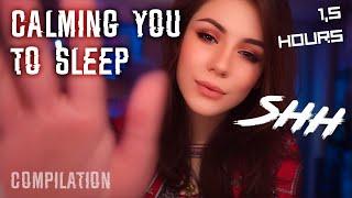 ASMR Shh, Calming You To Sleep 1,5 Hours Gentle Whispers & Soothing Sounds, Compilation