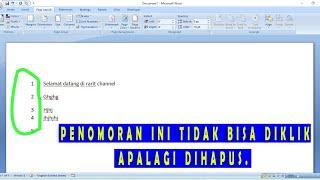 CARA MENGHILANGKAN/MENGHAPUS PENOMORAN  YANG TANPA TITIK DI MICROSOFT WORD