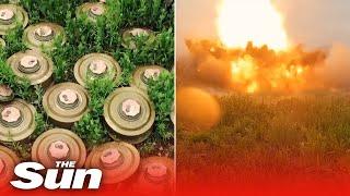 Ukrainian demining team remove 100 MINES in one day from field