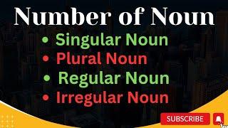 Regular, Irregular, Singular and Plural Nouns || Numbers Of Noun || Lec # 8 ||