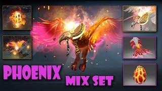 Dota 2 Phoenix Best Mix Set Solar Forge - Vermillion Crucible