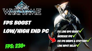 Warframe fps boost | increase performance | FPS with any setup! Lag drop fix | Low/High end PC 2023