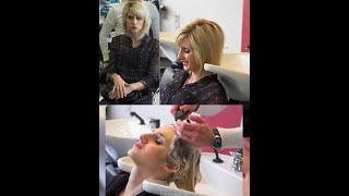 8027 Oliwia haircut Part 1shampooing part by barber full video