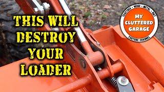 #129 How to back drag without hurting your front end loader cylinders - Kubota B2601 and others.