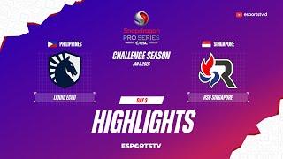 Team Liquid PH vs RSG Singapore HIGHLIGHTS Snapdragon Pro Series Season 6 | RSG vs TLPH ESPORTSTV