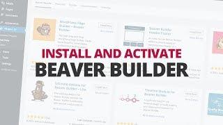 How to install and activate Beaver Builder