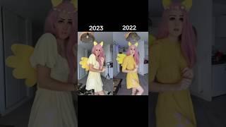 The evolution of my Fluttershy cosplay  #cosplay