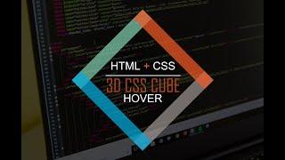 3D CSS cube with vertical rotate on hover | CSS transitions | Pure HTML CSS