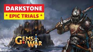 Gems of War DARKSTONE Epic Trials! Team Order and Best Fast Strategy!