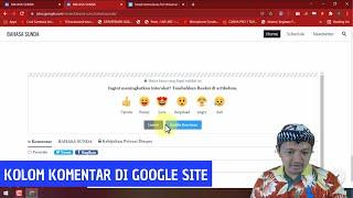 CARA MENAMBAHKAN KOLOM KOMENTAR DI GOOGLE SITES