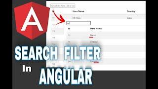 Search Filter Angular Tutorial | Simple Search Filter