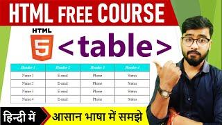 Table in HTML | table, tr, th, td | html full course | by Rahul Chaudhary
