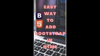 Easy way to add bootstrap in html