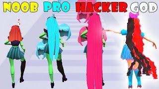 NOOB vs PRO vs HACKER vs GOD - Hair Challenge updateee